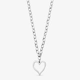 Wolf Jewelry Big Heart Necklace - Silver