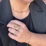 Wolff Jewelry Big Wavy Ring - 18 karat guldbelagt