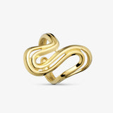 Wolff Jewelry Big Wavy Ring - 18 karat guldbelagt