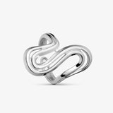 Wolff Jewelry Big Wavy Ring - Sølvfarvet