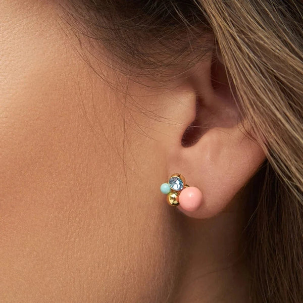 Lulu Bonquet Coral Earring 1 Pcs - Gold