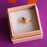 Lulu Bonquet Coral Earring 1 Pcs - Gold