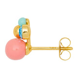 Lulu Bonquet Coral Earring 1 Pcs - Gold