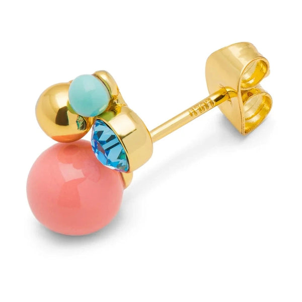 Lulu Bonquet Coral Earring 1 Pcs - Gold