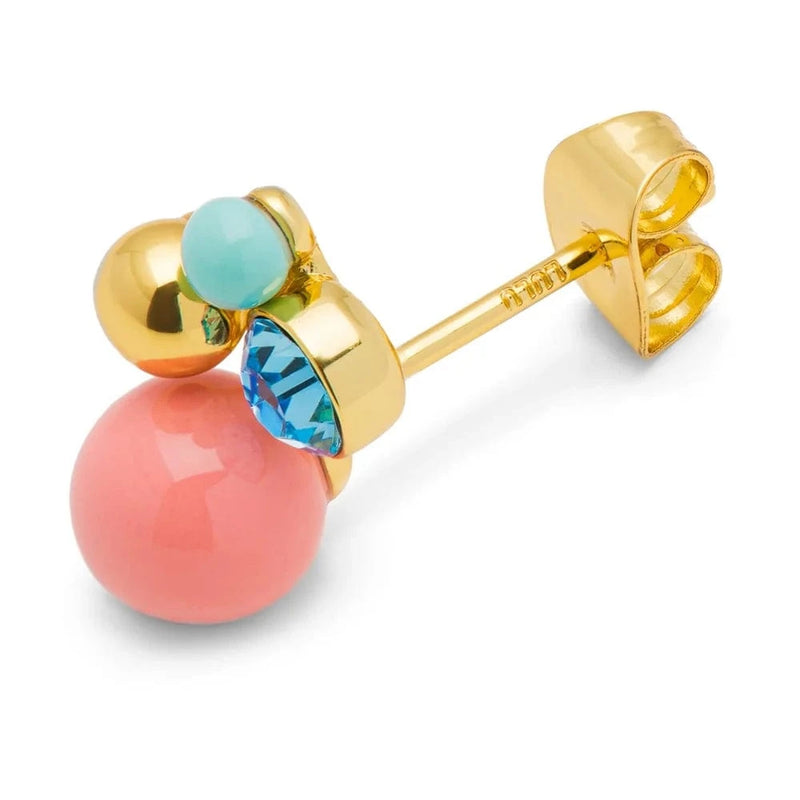 Lulu Bonquet Coral Earring 1 Pcs - Gold