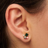 Lulu Bouquet Green Bling Eaaring 1 Pcs
