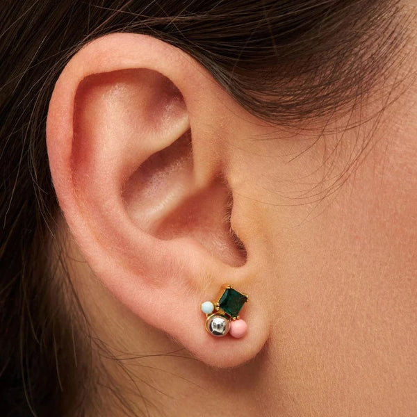 Lulu Bouquet Green Bling Eaaring 1 Pcs