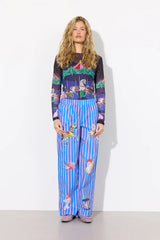 Hunkøn Calista Mesh Blouse - Fairground Art Print
