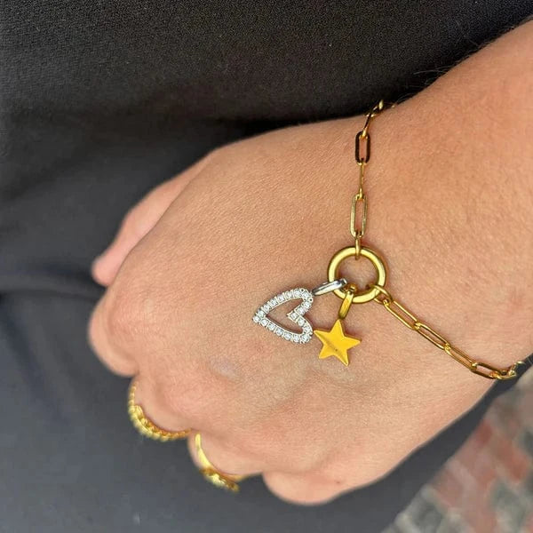 Wolff Jewelry Chain Coin Charm Bracelet - Gold