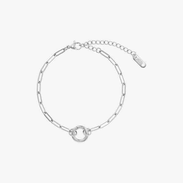 Wolff Jewelry Chain Coin Charm Bracelet - Silver