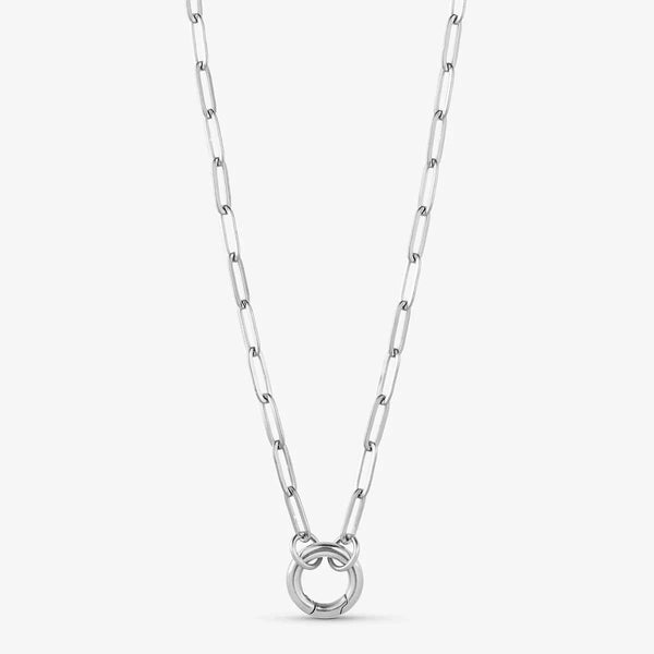 Wolff Jewelry Chain Coin Charm Necklace - Silver