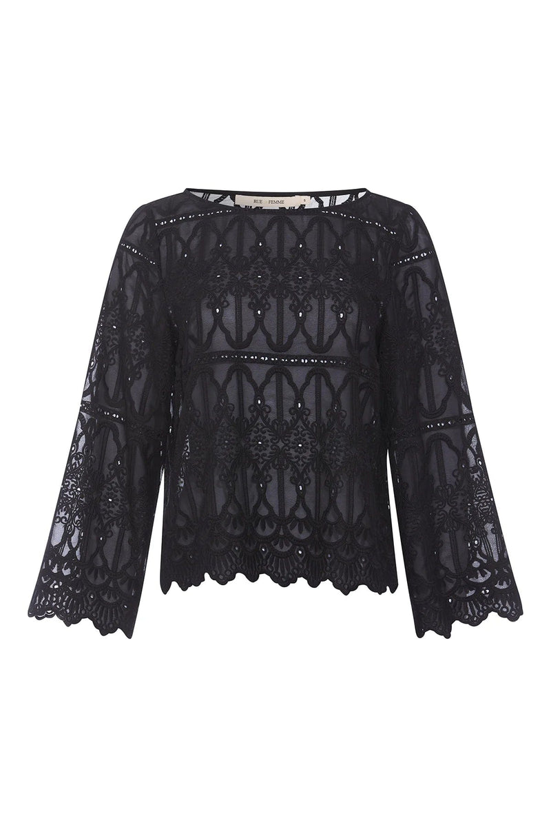 Rue de Femme Colette Blouse - Black