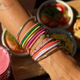 Lulu Color Bangle - Orange/Coral
