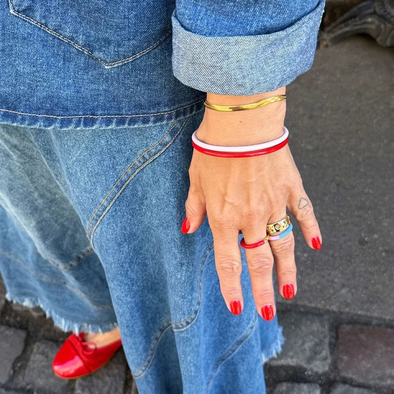 Lulu Color Bangle - Passion Red