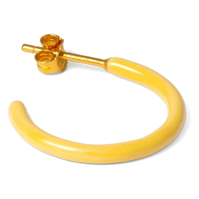 Lulu Color Hoops Medium Pair - Yellow