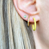 Lulu Color Hoops Medium Pair - Yellow