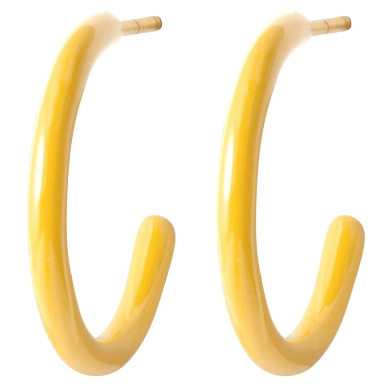 Lulu Color Hoops Medium Pair - Yellow