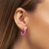 Lulu Color Hoops Medium Pair - Pink