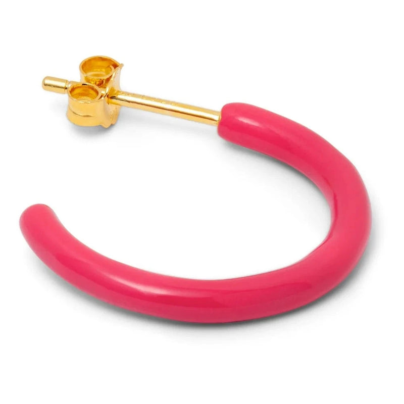 Lulu Color Hoops Medium Pair - Pink