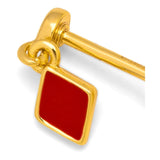 Lulu Confetti Dangling Earring 1 Pcs - Passion Red