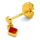 Lulu Confetti Dangling Earring 1 Pcs - Passion Red