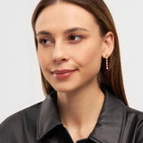 Lulu Confetti Long Earring 1 Pcs - Orange Coral/Light Pink