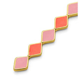 Lulu Confetti Long Earring 1 Pcs - Orange Coral/Light Pink