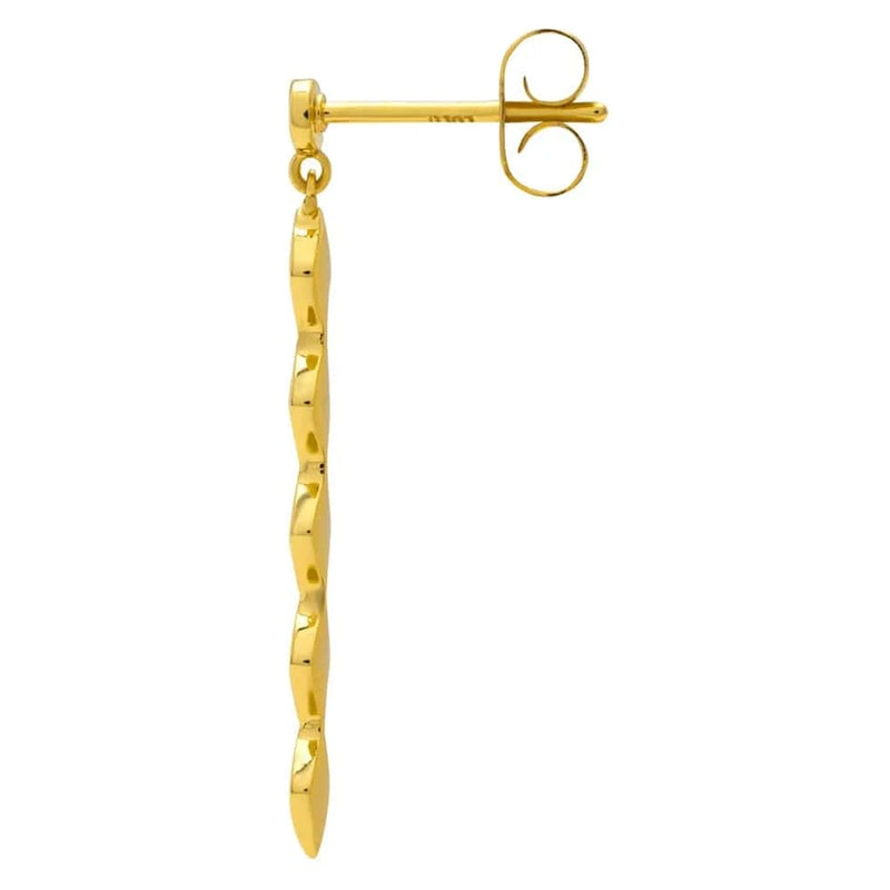 Lulu Confetti Long Earring 1 Pcs - Orange Coral/Light Pink