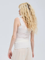 Seamless Basic Cotton Lacey - Off White