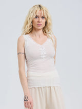 Seamless Basic Cotton Lacey - Off White