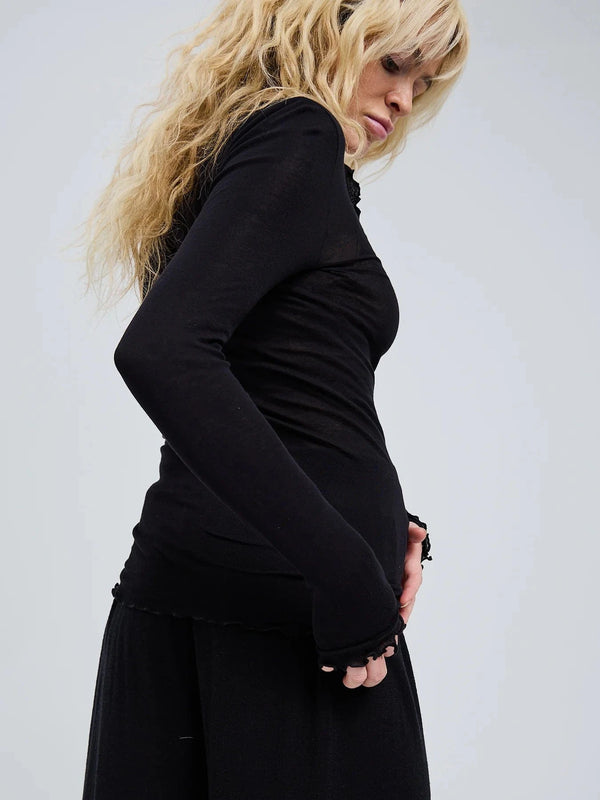 Seamless Basic Cotton Romance - Black