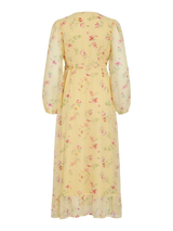 Vila Edee L/S Ankle Weap Dress - Yellow