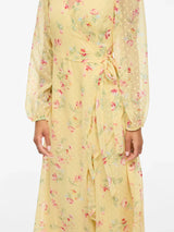 Vila Edee L/S Ankle Weap Dress - Yellow