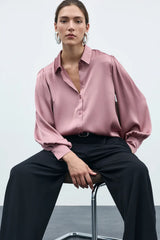 Vila Enna Ravenna L/S Balloon Shirt - Nostalgia Rose
