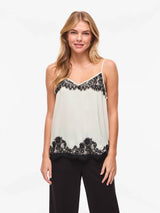 Vila Disa Strap Top - White