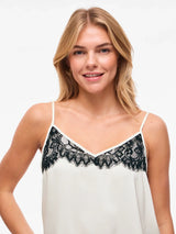 Vila Disa Strap Top - White