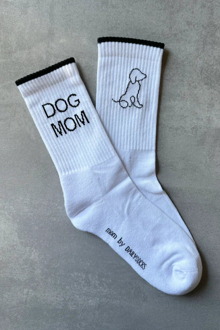 Dailysocks Dog Mom - White