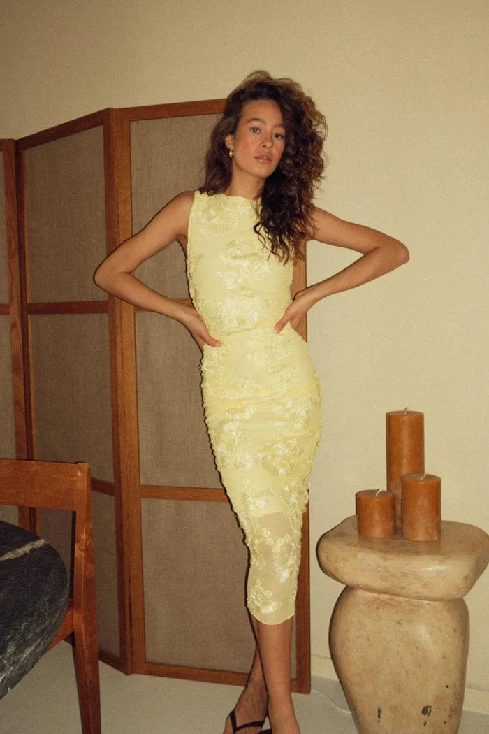 Noella Lavinia Dress - Butter Yellow