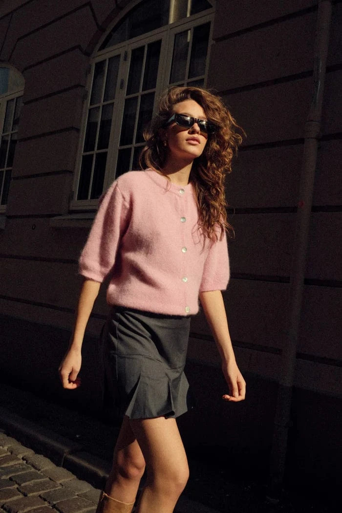 Noella Kea SS Knit Cardigan - Blush