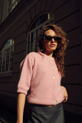 Noella Kea SS Knit Cardigan - Blush