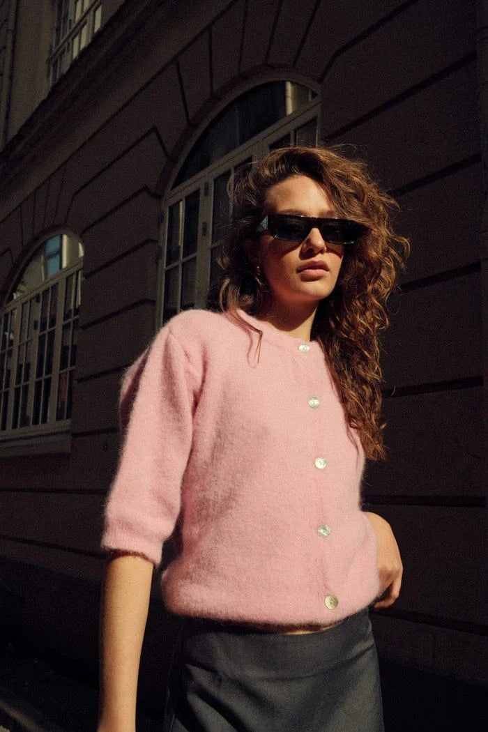 Noella Kea SS Knit Cardigan - Blush