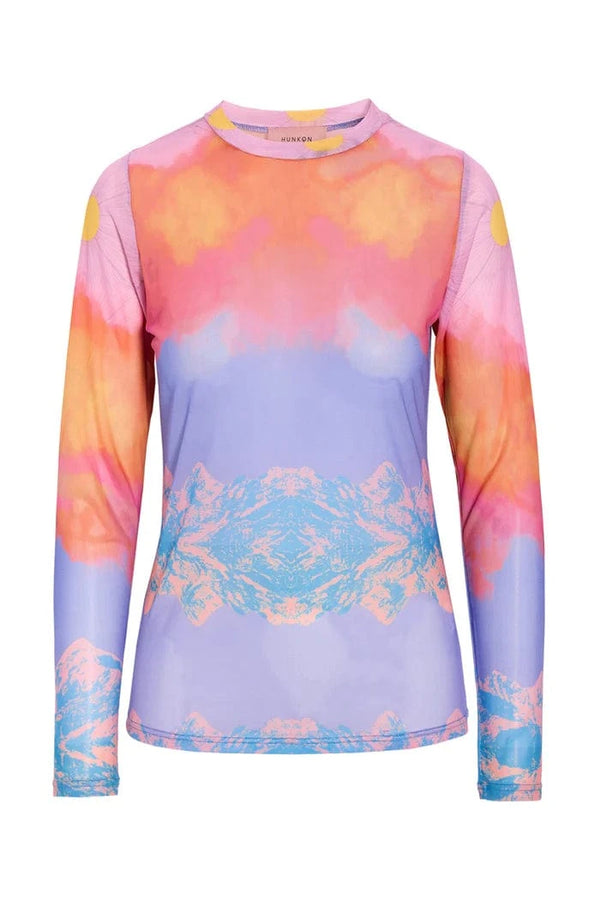 Hunkøn Devon Mesh Blouse - Horizon Art Print