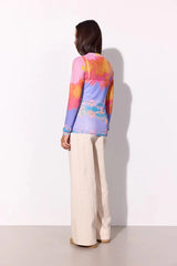 Hunkøn Devon Mesh Blouse - Horizon Art Print