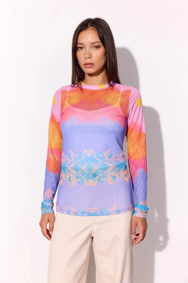 Hunkøn Devon Mesh Blouse - Horizon Art Print