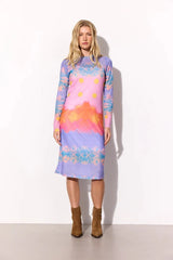 Hunkøn Devon Mesh Dress - Horizon Art Print