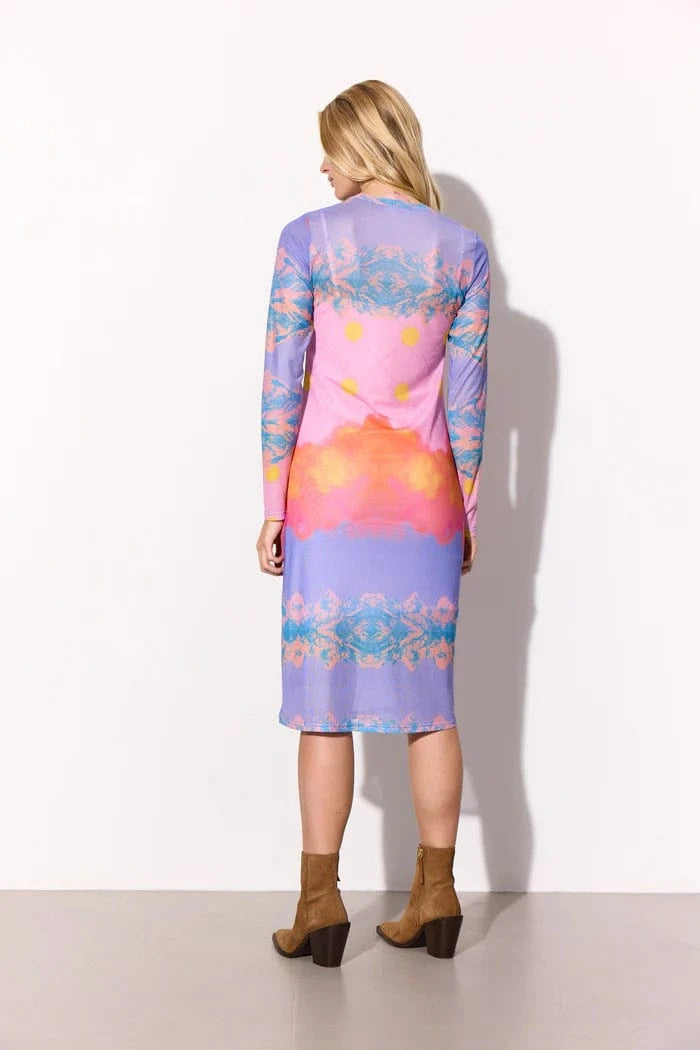 Hunkøn Devon Mesh Dress - Horizon Art Print