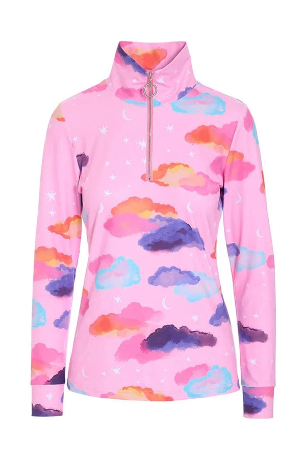 Hunkøn Diana Zipper Blouse - Pink sky Art Print
