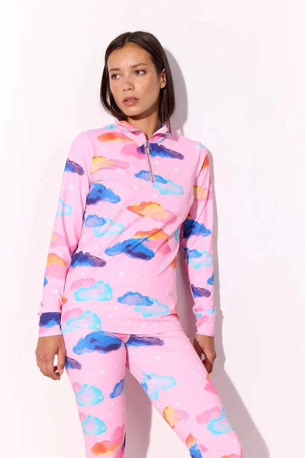 Hunkøn Diana Zipper Blouse - Pink sky Art Print