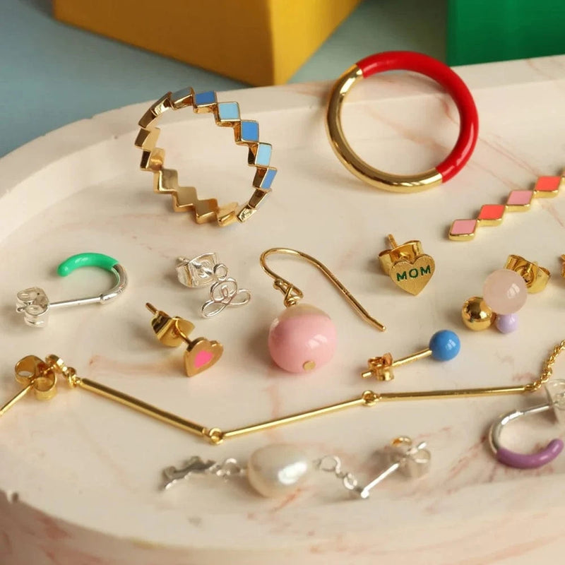 Lulu Double Color Ring - Gold/Passion