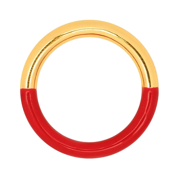 Lulu Double Color Ring - Gold/Passion